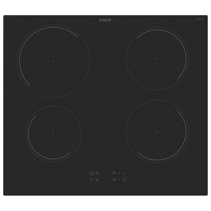 Candy CI642C-E1 Idea - Piano cottura induzione, 59 cm, 4 zone, funzione Booster, Power Management, controlli touch, Nero