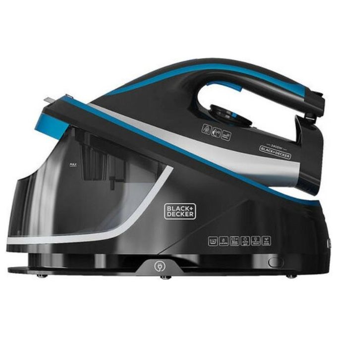 Black+decker BXSS2401E Ferro da stiro con caldaia 2400W vapore continuo 200g-min serbatoio 1.5L piastra ceramica colore Nero