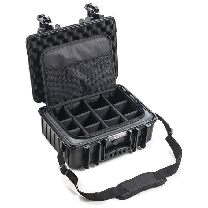 BandW PP.166.B.TEX Valigia Outdoor Tipo 4000 con Borsa Fotografica Impermeabile IP67 Antipolvere Resistente Urti Temperatura Estrema colore Nero
