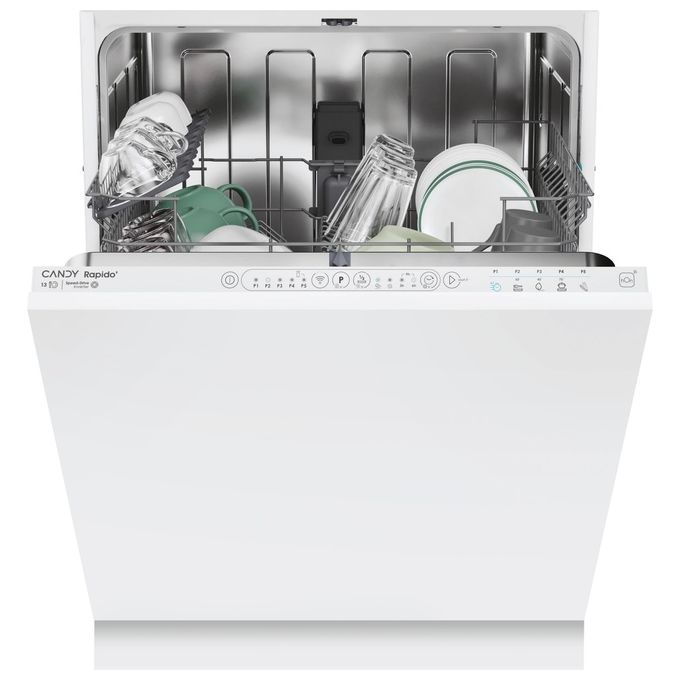 Candy CI 3E53L0W Rapido' Lavastoviglie da incasso 13 coperti Classe E 53 dB Wi-Fi Bluetooth Inverter (82x59,8x55 cm) colore Bianco