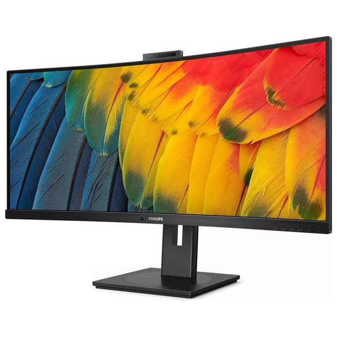 Philips 34B1U5600CH 5000 Series Monitor Curvo 34'' UltraWide QHD 3440x1440 VA 4ms 120Hz Webcam 5MP Hub USB-C 100W Ethernet KVM colore Nero