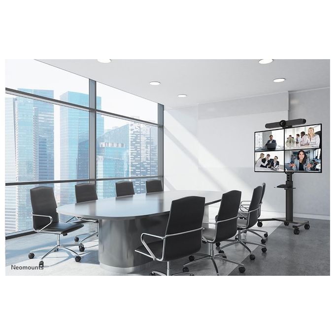 Neomounts FL50S-825BL1 MOVE Up Carrello TV Mobile 37'' 75'' 70 Kg Altezza Regolabile Certificato TÜV colore Nero