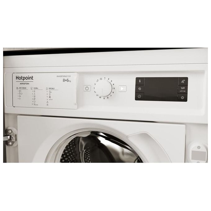 Hotpoint BI WDHG 861485 EU Lavasciuga da Incasso Frontale 8-6 Kg 1351 rpm Classe D Pompa di Calore Inverter (82x60x55 cm) colore Bianco