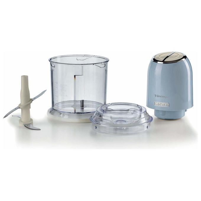 Ariete 438 Vintage Tritatutto Elettrico 4 Lame Acciaio Inox 2 Velocita' 0.6 L 400W colore Celeste