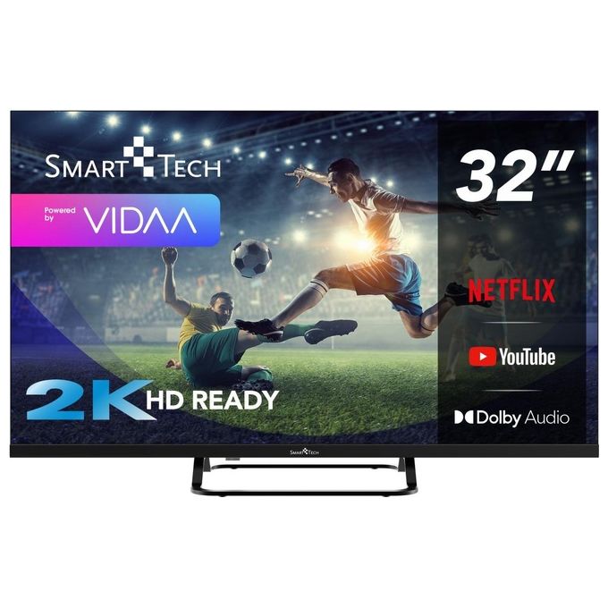 Smart-Tech 32HV02V TV LED 32'' HD Ready VIDAA Smart TV Wi-Fi DVB-T2-C-S2 Hotel Mode 3 HDMI colore Nero