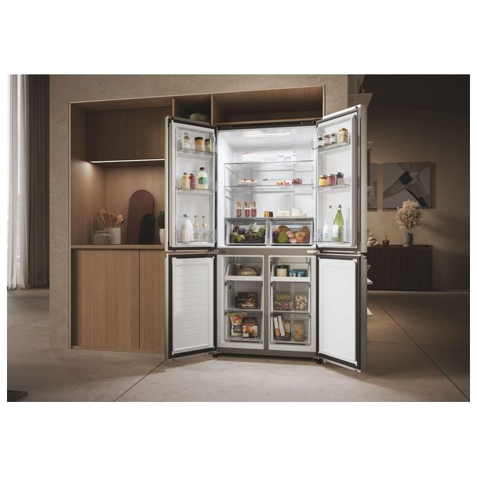 Haier HCR3818ENMD Cube 83 Serie 3 Frigorifero 4 Porte 467 L 181,5 cm Classe E 35 dB Total No Frost colore Grigio