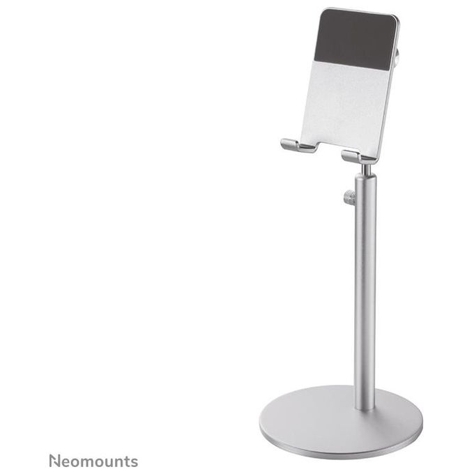 Neomounts DS10-200SL1 Supporto per Telefono regolabile in altezza da 17 a 27 5 cm inclinazione 180° rotazione 360° colore Argento