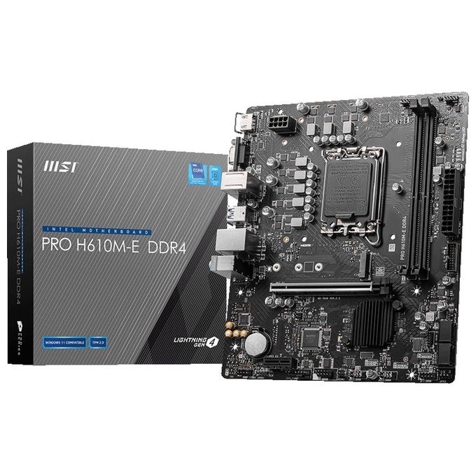 MSI PRO H610M-E Scheda Madre micro ATX LGA 1700 DDR4 Intel H610 per Core i9