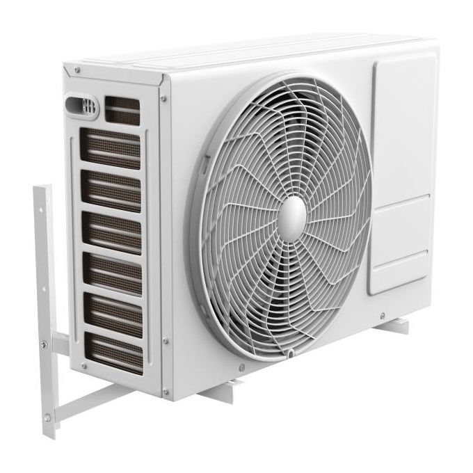 NuovaVideosuono 24LU090 Coppia Staffe Supporto Unita' Esterna Condizionatore Acciaio 80 Kg colore Bianco
