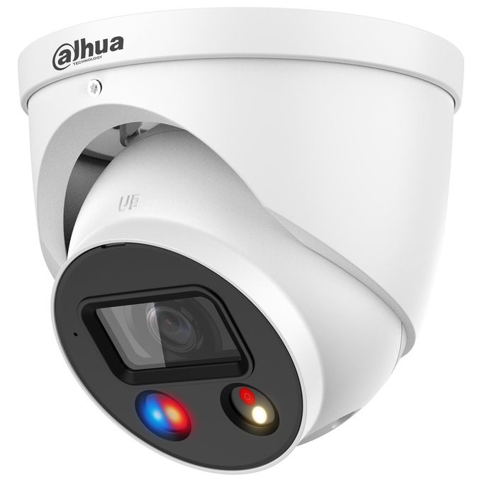 Dahua IPC-HDW3849H-AS-PV-S5 WizSense TiOC Telecamera IP Eyeball 8MP 4K 2.8mm Full-color Smart Dual Illuminator IP67 PoE colore Bianco