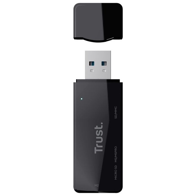 Trust Nanga Lettore Usb 3.1 di Scheda ad Alta Velocita' Nero