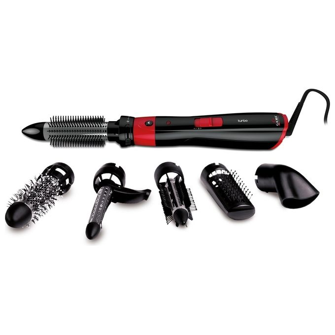 GA.MA GH0101 Multistyler Turbo Potenza 1200W 3 Spazzole Nero-Rosso