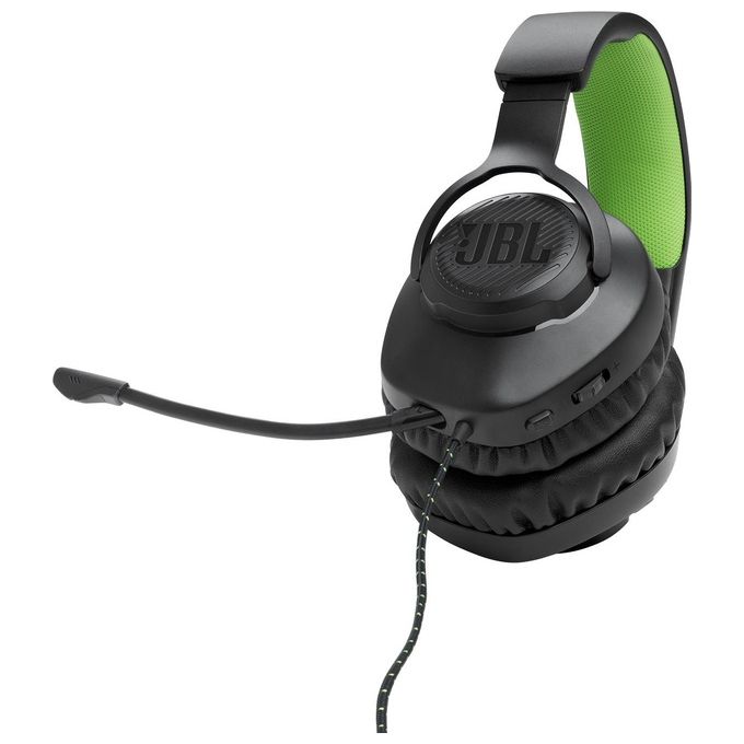 JBL JBLQ100XBLKGRN Quantum 100X Cuffie Gaming Over-Ear Cablate Microfono Rimovibile compatibili Xbox PlayStation Nintendo Switch PC colore Nero
