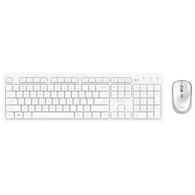 Trust Tastiera e Mouse Ody II Silent Bianco