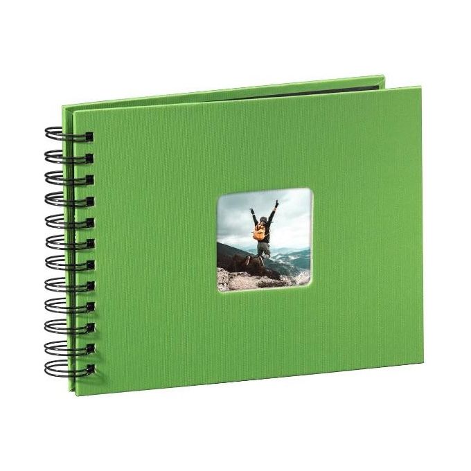 Hama Fine Art Album Fotografico e Portalistino a Spirale Verde 24x17cm 50 Pagine Nere