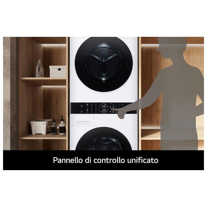 LG WashTower WT1210WWF Colonna Bucato 12-10kg AI DD Classe A-10% A Pannello unificato Bianco