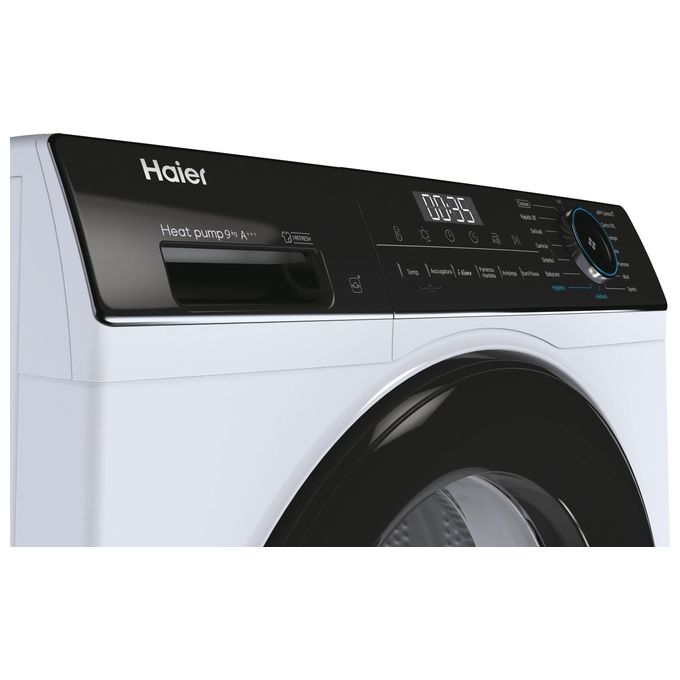 Haier HD90-A3939E-IT I-Pro Serie 3 Asciugatrice Pompa di Calore 9 Kg Classe C Inverter Wi-Fi I-Refresh (85x60x67 cm) colore Bianco