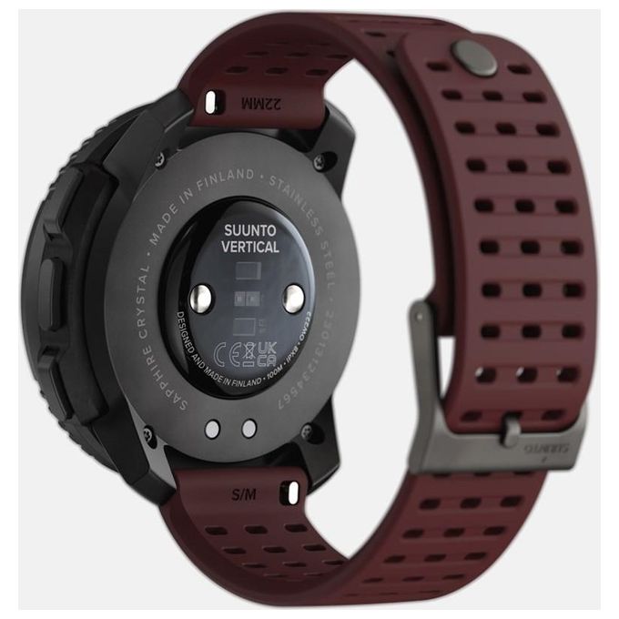 SUUNTO SS050865000 Vertical Orologio Sportivo GPS Altimetro Barometro Cardiofrequenzimetro 95+ Sport Monitoraggio Salute 24-7 colore Nero-Rosso