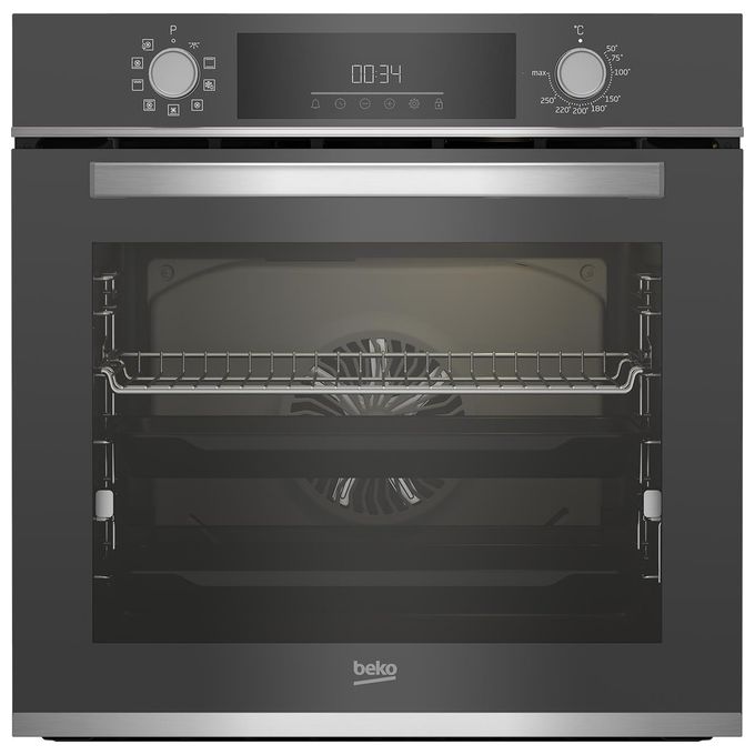 Beko BBIM13300ZGCSE Serie B300 Forno da incasso Multifunzione 72 L Classe A+ 9 Funzioni Termoventilato Pulizia Vapore (59.5x59.4x56.7 cm) colore Grigio Pietra