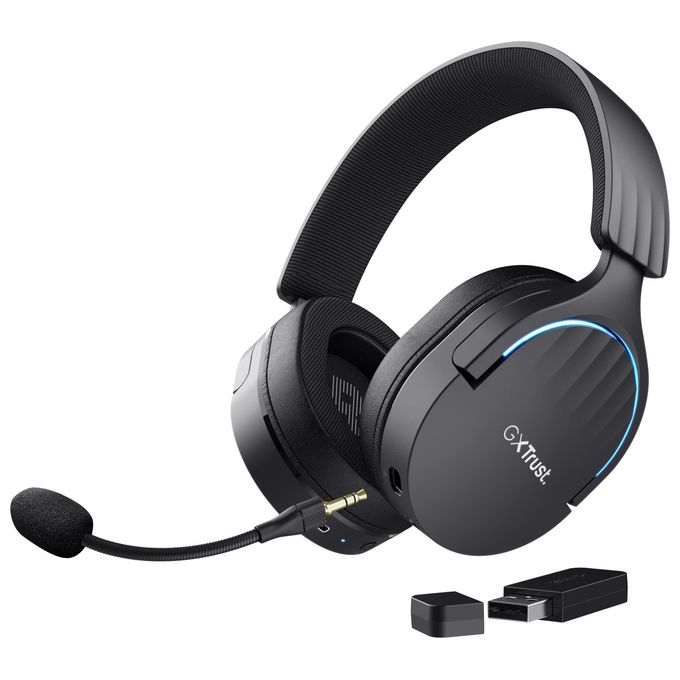 Trust 24901 GXT 491 Fayzo Cuffie Gaming Wireless Bluetooth 2.4 GHz Surround 7.1 50 mm 22 ore RGB colore Nero