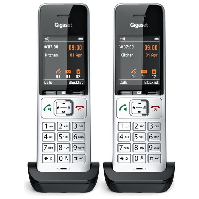 Gigaset L36852-H3061-R101 COMFORT 500HX duo Telefono cordless DECT con vivavoce e identificatore di chiamata colore Nero Argento