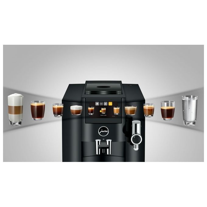 Jura 15482 S8 Macchina da caffe' Automatica 1.9 L 15 bar 1450 W 27 Specialita' Display Touch 4.3'' Wi-Fi Sweet Foam colore Nero