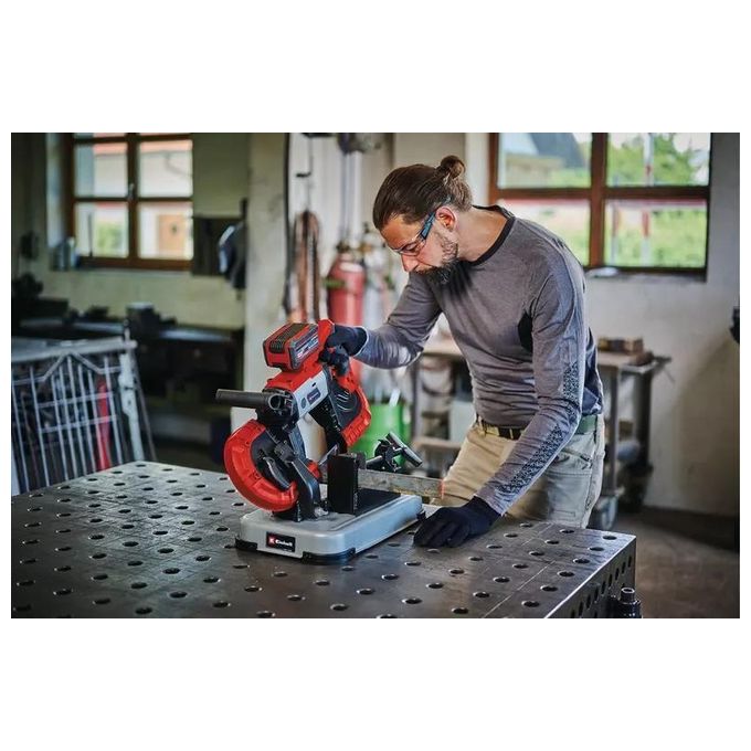 Einhell 4504215 TE-MB 18-127 U Li-Solo Sega a Nastro a Batteria 18 V Altezza Taglio 115 mm Larghezza Taglio 127 mm Angolo Regolabile 0°-47° colore Nero