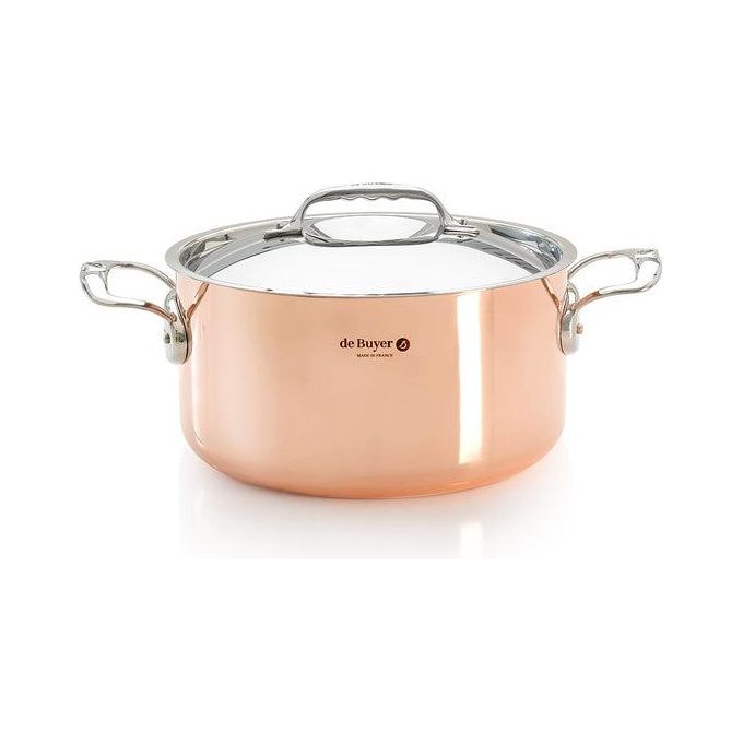 De Buyer Prima Matera Pentola per Arrosti Rame-Inox 28cm per Induzione