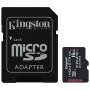 Kingston SDCIT2-16GB Industrial microSDHC 16GB UHS-I U3 V30 A1 pSLC Classe 10 con Adattatore SD colore Nero