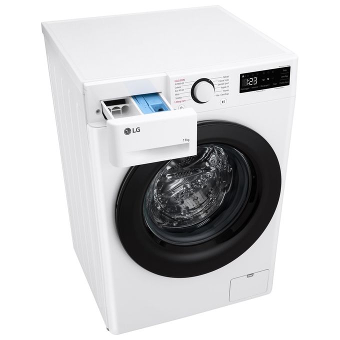 LG AI DD F4R3011NSWB Lavatrice Classe A -10% Carica Frontale Serie R3 Lavatrice 11kg 1400 giri AIWash Lavaggio a vapore Motore Direct Drive Smart Diagnosis Libera installazione Bianca