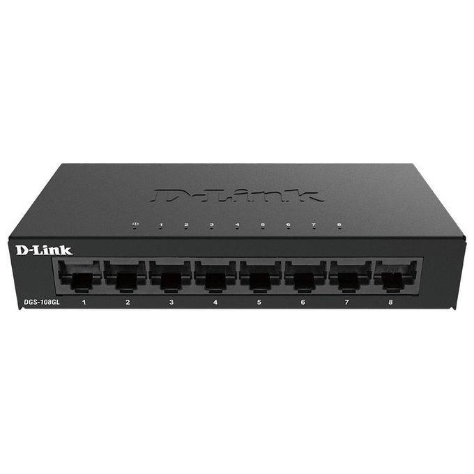 D-Link DGS-108GL Non gestito Gigabit Ethernet 10-100-1000 Nero