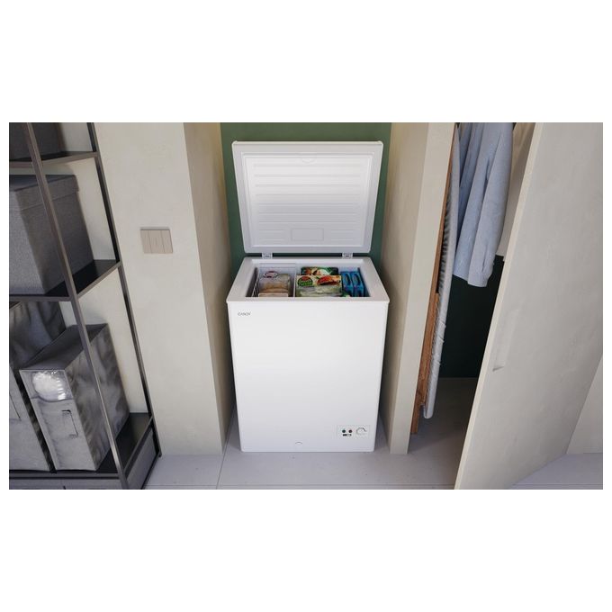 Candy CCHH 145E Artico Congelatore a Pozzetto 137 L 84.5 cm Classe E 39 dB Super Freezing colore Bianco