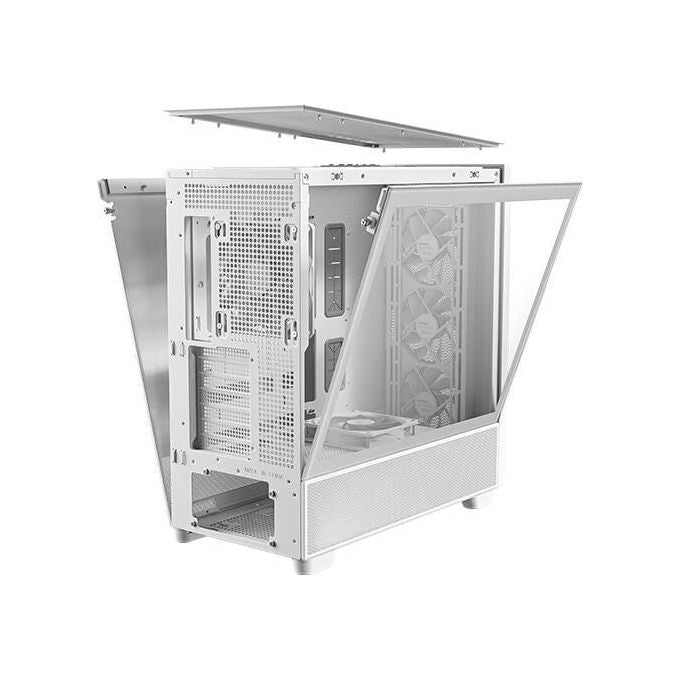Antec FLUX WHITE Case PC Mid Tower con Vetro Temperato e Pannello Frontale in Legno di Betulla Supporto Radiatore 420 mm 5 Ventole PWM Incluse colore Bianco