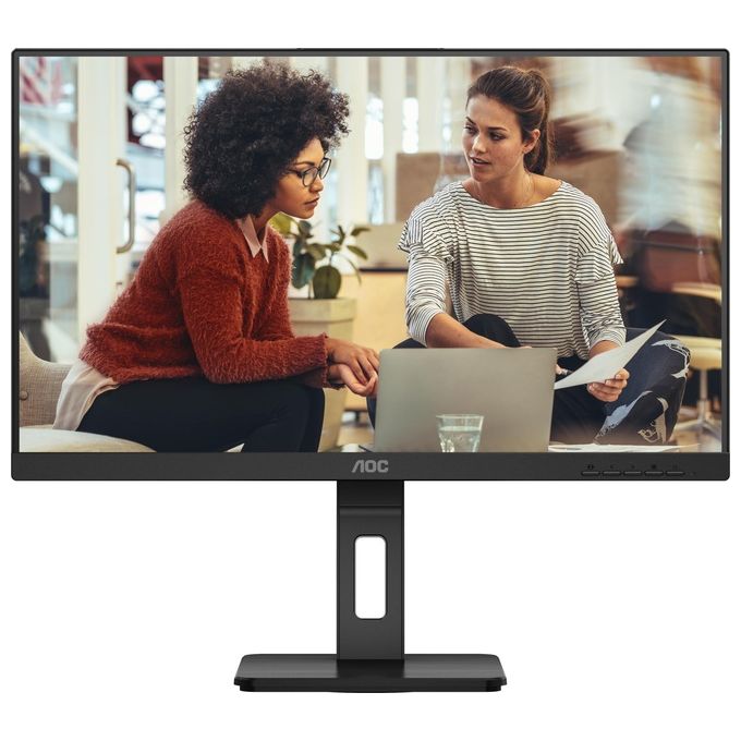 AOC U27E3UF Monitor PC 27'' IPS 4K UHD 3840x2160 60 Hz Adaptive Sync Altoparlanti Hub USB 3.2 Regolazione Altezza colore Nero