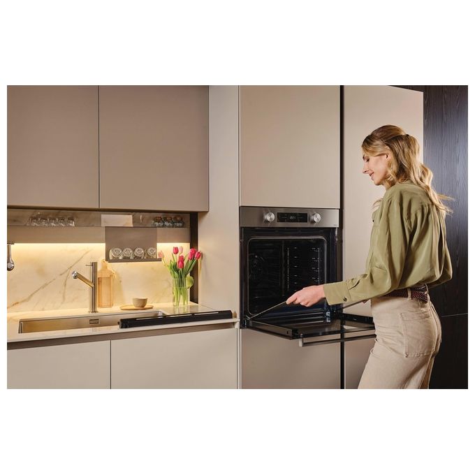 Candy CA6 N5B3EHTX Forno da incasso Elettrico Multifunzione 78 L Classe A++ Easy Steam Wi-Fi hOn 11 Programmi (60x60x60 cm) colore Nero Inox