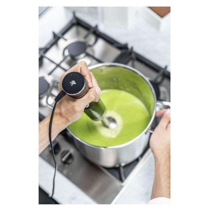 ZWILLING 1021605 Enfinigy Frullatore a immersione 800W 9 velocita' regolabili con funzione pulse Lama alettata Piranha Bicchiere 600 ml BPA-free colore Nero