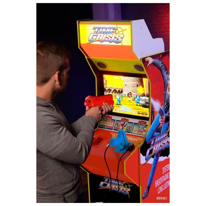 Arcade1up TMC-A-300111 Time Crisis Deluxe Cabinato Arcade 4 Giochi Schermo LCD 17'' Wi-Fi 2 Pistole Meccaniche 179 cm