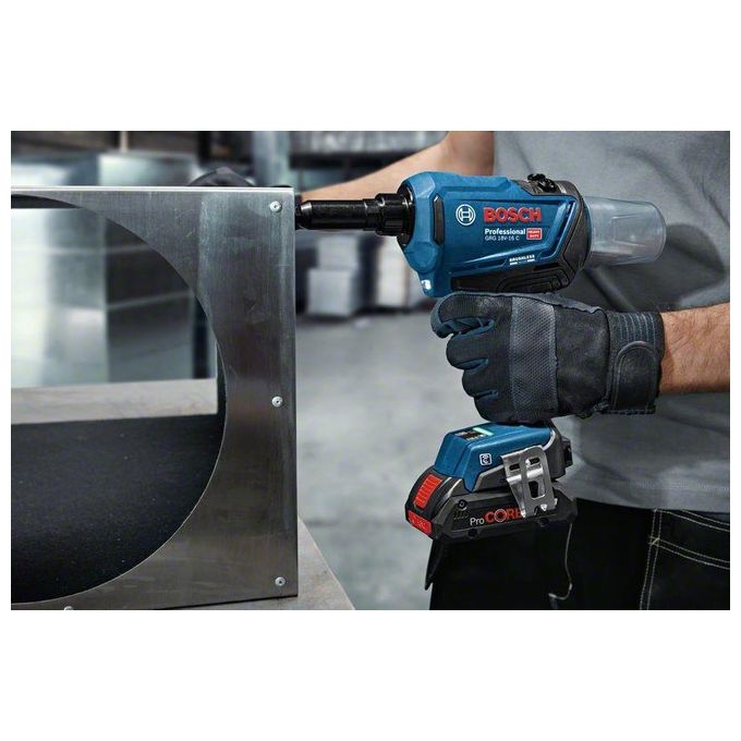 Bosch Professional 06019K5000 GRG 18V-16 C Pistola Rivettatrice a Batteria Forza 16.000 N Diametro Rivetti 3.0-6.4 mm Modalita' AUTO e MANUAL Bluetooth Integrato colore Nero