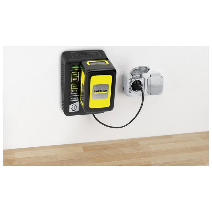 KÄRCHER 2.445-064.0 Starter Kit Batteria e Caricabatterie 36 V 2.5 Ah con Tecnologia Real Time e Protezione IPX5 colore Nero Giallo