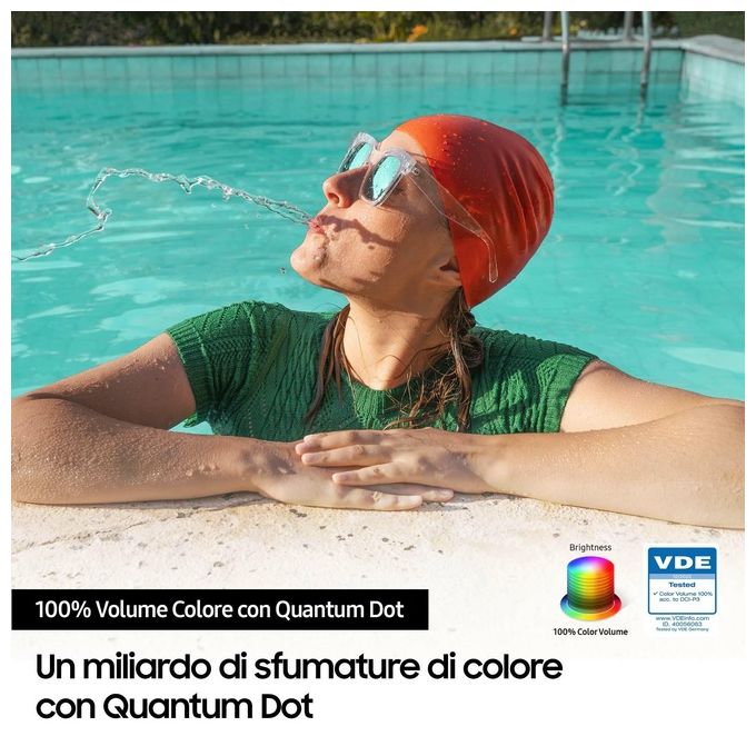 Samsung QE75Q70DATXZT Q70D Smart TV QLED 4K 75'' Quantum Processor 4K AirSlim HDR10+ Motion Xcelerator Wi-Fi colore Nero