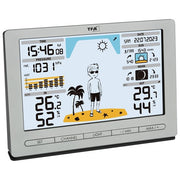 TFA-Dostmann 35.1097.54 Meteo Jack Stazione Meteo Wireless Display Colori Previsioni 12-24h Temperatura Umidita' Pressione Fasi Lunari colore Argento