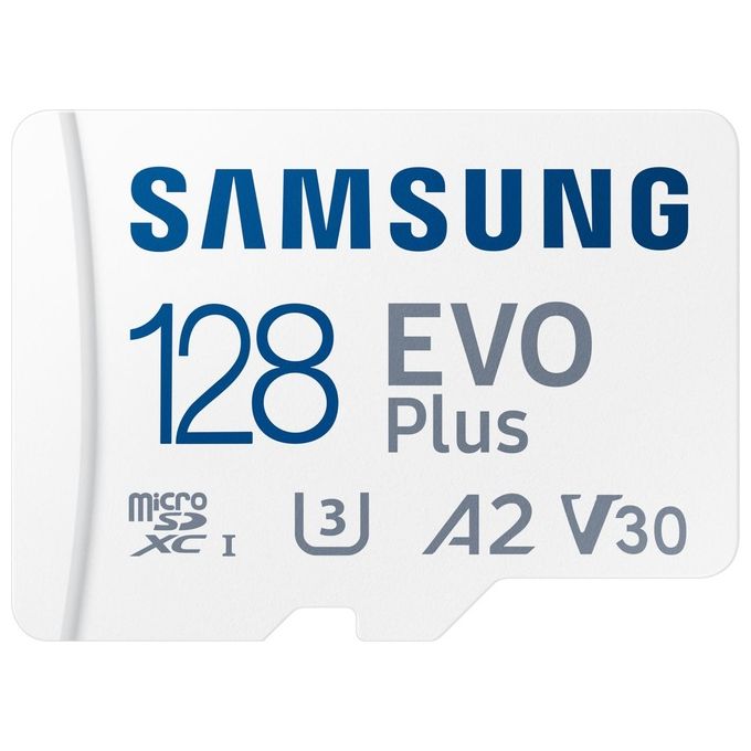 Samsung MB-MC128SA-EU EVO Plus Scheda MicroSDXC 128 GB UHS-I U3 V30 A2 160 MB-s colore Bianco