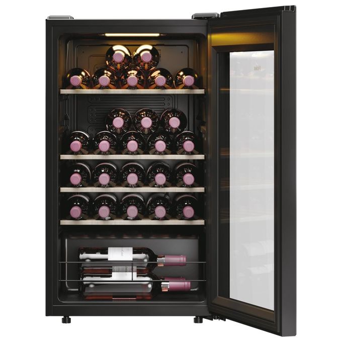 Haier HWS34GGH1 Wine Bank 50 Serie 3 Cantinetta Vino a Compressore 34 Bottiglie 90 L Classe G 37 dB Wi-Fi App hOn colore Nero