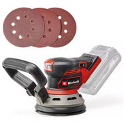 Einhell 4462020 Professional Levigatrice eccentrica a batteria 18 V Brushless con regolazione elettronica velocita' e sistema aspirazione polvere integrato colore Nero