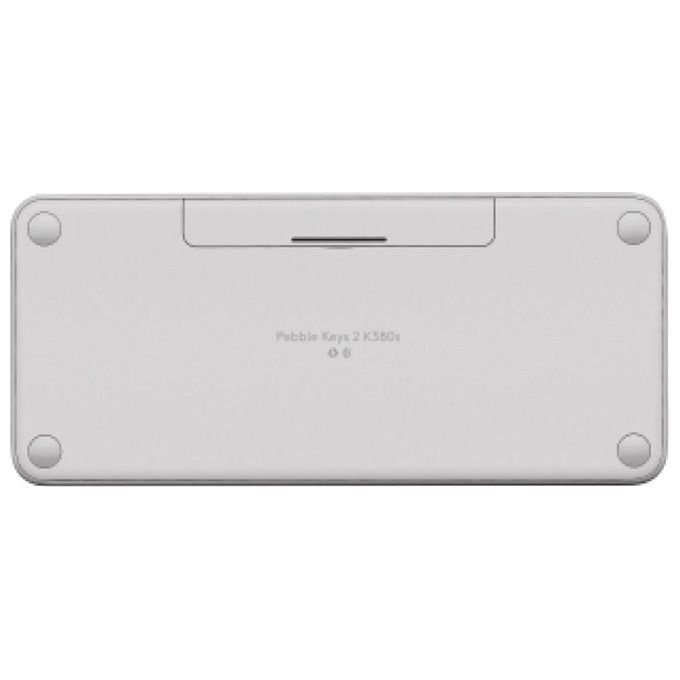 Logitech K380S Pebble Keys 2 Tastiera Wireless Bluetooth QWERTY Italiano Compatta Silenziosa Multi-dispositivo colore Bianco