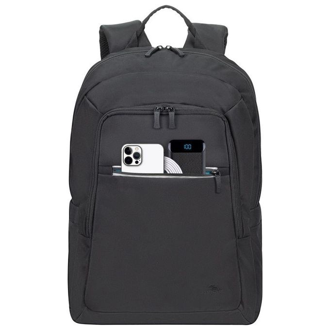 Rivacase 7561 BLACK ECO Zaino per Notebook 15,6-16'' Poliestere RPET Riciclato Resistente all'Acqua colore Nero
