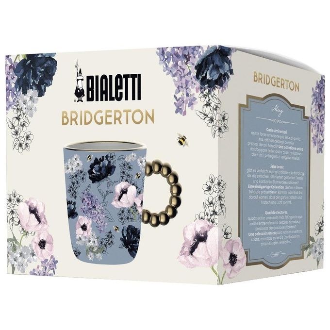 Bialetti Mug Bridgerton Modello BRID002 in Ceramica di Alta Qualita' per Caffe' e Te' dallo Stile Unico e Raffinato