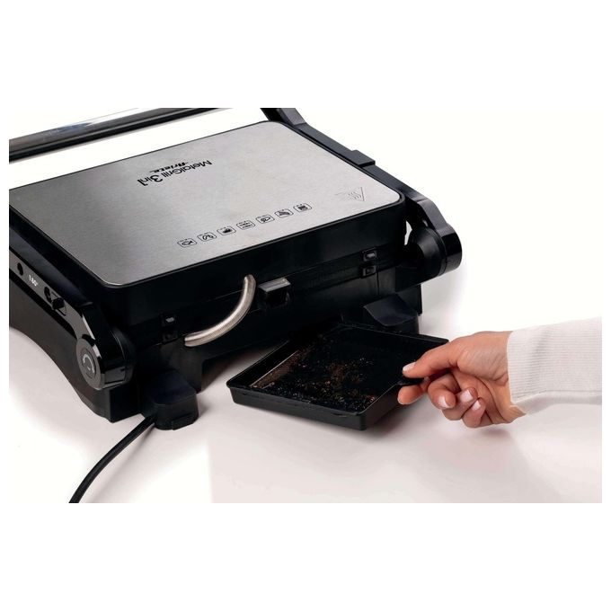 Ariete 1934 MetalGrill 3in1 Bistecchiera 2000W 3 Modalita' di Cottura Piastre Antiaderenti Rimovibili colore Silver Black