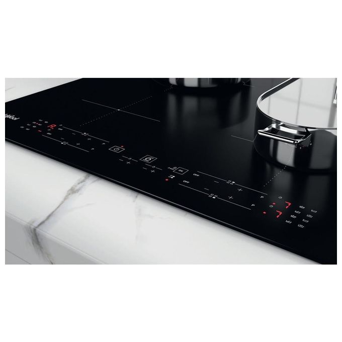 Whirlpool WBB8360NE Piano cottura a Induzione 59 cm 4 zone ConnexionZone Booster 6°Senso Touch colore Nero
