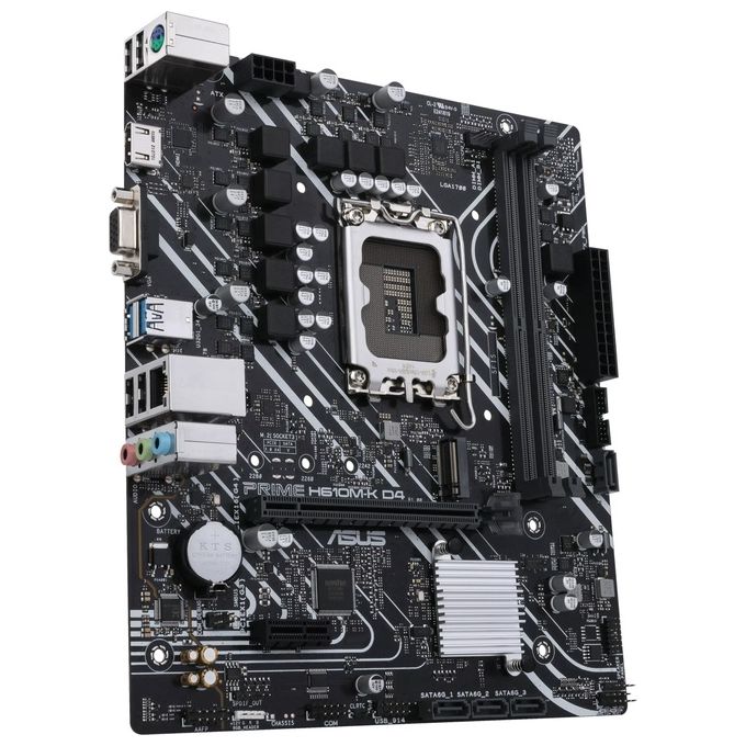 Asus PRIME H610M-K D4 Scheda Madre micro ATX Intel H610 LGA 1700 DDR4 64 GB M.2 4xSATA USB 3.2 Gen 1 HDMI colore Nero